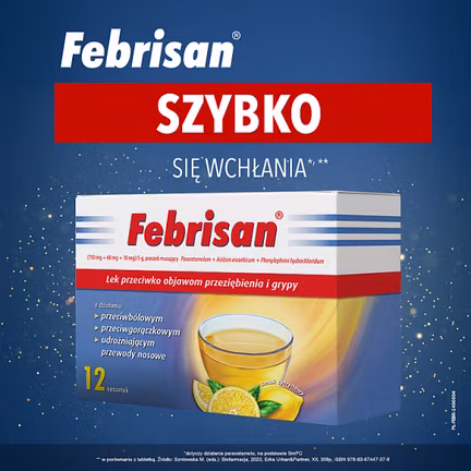 Febrisan, 12 saszetek - Dorosły