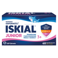 Iskial Junior 3+, smak cytrynowy, 60 kapsułek do żucia