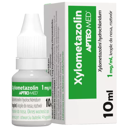 Xylometazolin APTEO MED 1 mg/ml, krople do nosa, roztwór, 10 ml - zdjęcie produktu