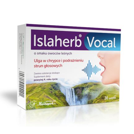 Islaherb Vocal, pastylki do ssania miękkie, 36 pastylek - zdjęcie produktu
