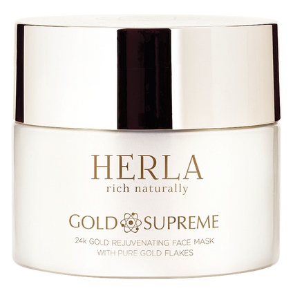 HERLA Gold Supreme odmładzająca maska do twarzy z płatkami złota, Herla 50 ml — Składniki i ocena