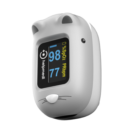 Helpmedi PulsoCare, pulsoksymetr dla dzieci Myszka, 1 sztuka - WYRÓB MEDYCZNY