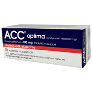 ACC optima 600 mg, 10 tabletek musujących (import równoległy Inpharm)