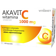 AKAVIT Witamina C 1000 mg, 60 kapsułek twardych