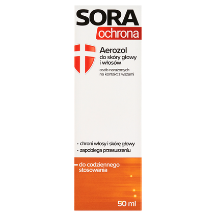 AFLOFARM FARMACJA Sora Protect, aerozol na włosy zapobiegający wszawicy, 50 ml