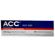ACC 200 mg, 20 tabletek musujących (import równoległy Inpharm)