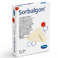 Sorbalgon, 5 cm x 5 cm, opatrunek z włókien alginianu wapnia, 1 opatrunek