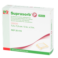 Suprasorb P, 7,5 cm x 7,5 cm, samoprzylepny opatrunek z pianki poliuretanowej, 1 opatrunek