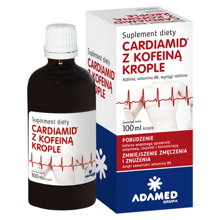 Cardiamid z kofeiną, krople, 100 ml - SUPLEMENT DIETY