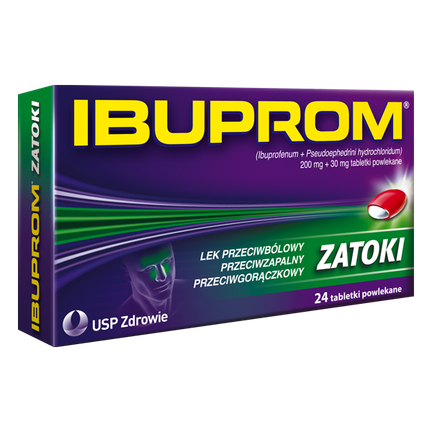 Ibuprom Zatoki, 24 tabletki powlekane - zdjęcie produktu