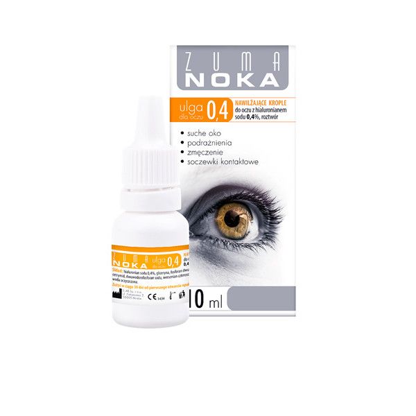 Zuma Noka, krople do oczu z kwasem hialuronowym 0,4%, 10 ml