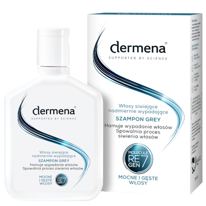 PHARMENA Dermena Grey, szampon do włosów siwych i wypadających, 200 ml