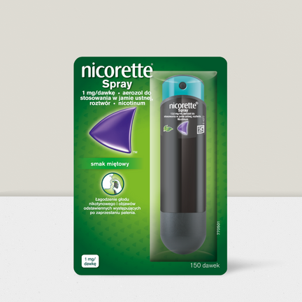 Nicorette Spray, aerozol do stosowania w jamie ustnej, 150 dawek, 13,2 ml - opakowanie produktu
