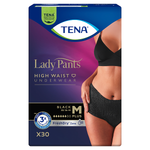 TENA Lady Pants Black wysokim stanem, rozmiar M, 30 sztuk