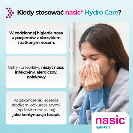 Nasic Hydro Care, aerozol do nosa, 15 ml - Dorosły