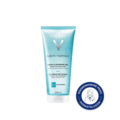 VICHY Vichy Purete Thermale, żel odświeżający do mycia twarzy, 200 ml