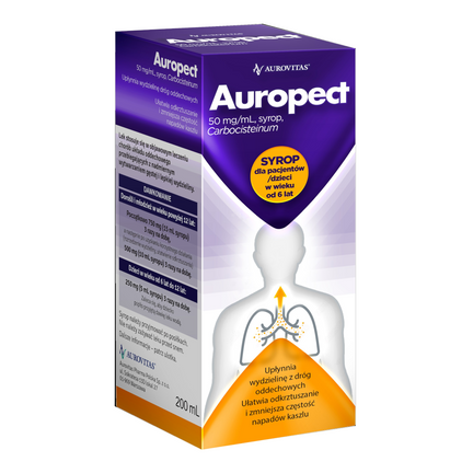 Auropect, 50 mg/ml, syrop, 200 ml - zdjęcie produktu