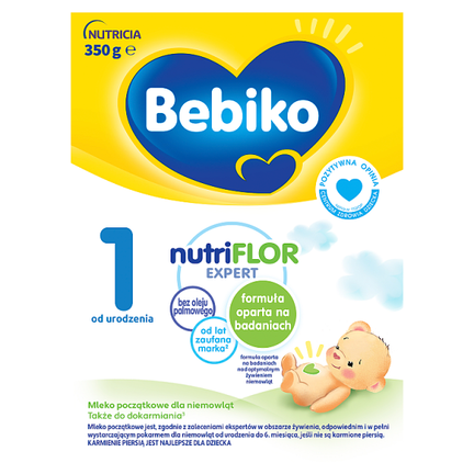 Bebiko 1 NUTRIflor Expert., mleko początkowe dla niemowląt od urodzenia, 350 g - zdjęcie produktu