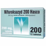 Nifuroksazyd Hasco 200 mg, 12 tabletek powlekanych