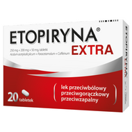 Etopiryna Extra 250 mg + 200 mg + 50 mg, 20 tabletek
