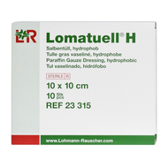 Lomatuell H, 10 cm x 10 cm, opatrunek siatkowy, 10 opatrunków