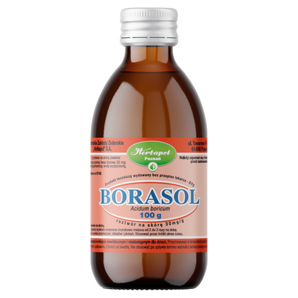 Borasol,  3% kwas borny, roztwór na skórę, 100 g - zdjęcie produktu