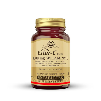 Solgar Ester-C Plus 1000 mg Witaminy C, 30 tabletek - zdjęcie produktu