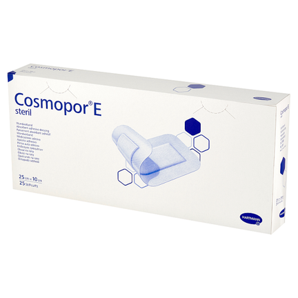 Cosmopor E, 25 cm x 10 cm, na rany pooperacyjne i pozabiegowe, 25 opatrunków  - 4049500971096