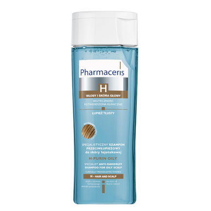 Pharmaceris H Purin Oily, specjalistyczny szampon przeciwłupieżowy do skóry łojotokowej, łupież tłusty, 250 ml - zdjęcie produktu