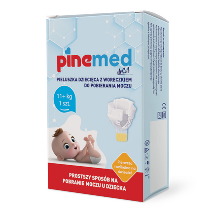 Pinemed, pieluszka dziecięca z workiem do pobierania moczu, 11+ kg, 1 sztuka - zdjęcie produktu