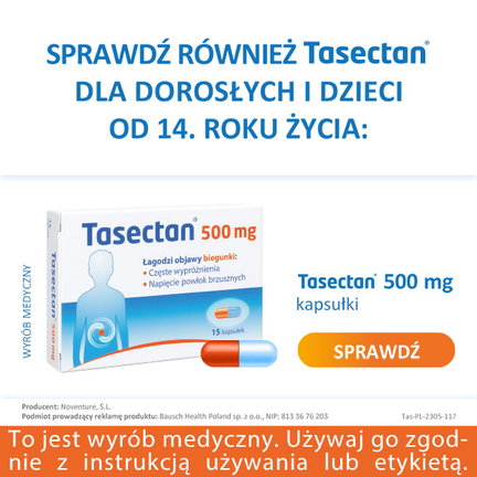 Tasectan dla dzieci 250 mg, 20 saszetek - odbierz w aptece