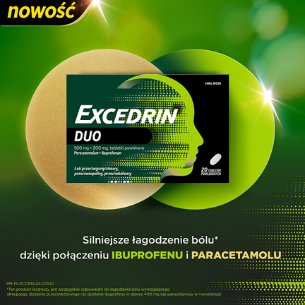 Excedrin Duo, 20 tabletek powlekanych - HALEON POLAND