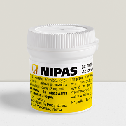Nipas 32 mg, 50 tabletek dozębodołowych - PRODUKT LECZNICZY NIEREFUNDOWANY OTC