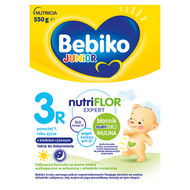 Bebiko Junior NutriFlor Expert 3R, formuła na bazie mleka z kleikiem ryżowym, powyżej 1. roku życia, 550 g