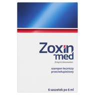 Szampon leczniczy Zoxin-med, 6 saszetek x 6 ml