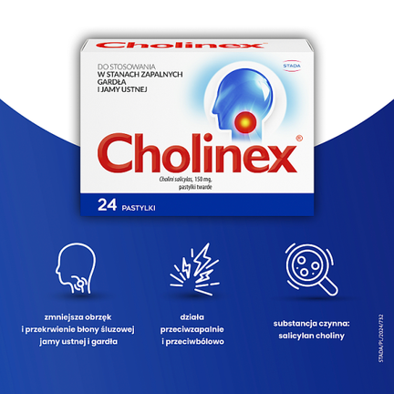 Cholinex, 24 pastylki - PASTYLKI
