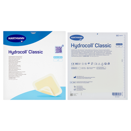 Hydrocoll, opatrunek jałowy, 20 cm x 20 cm, 5 sztuk - zdjęcie produktu