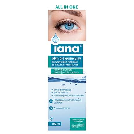 Iana, żel pielęgnacyjny, do soczewek kontaktowych, 100 ml - zdjęcie produktu