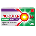 Nurofen Express Forte Tabs, na ból i gorączkę, 12 tabletek powlekanych - zdjęcie produktu