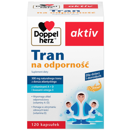 Doppelherz aktiv Tran na odporność, 120 tabletek - zdjęcie produktu