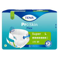 Pieluchomajtki TENA Flex ProSkin Super, r. L, 30 sztuk