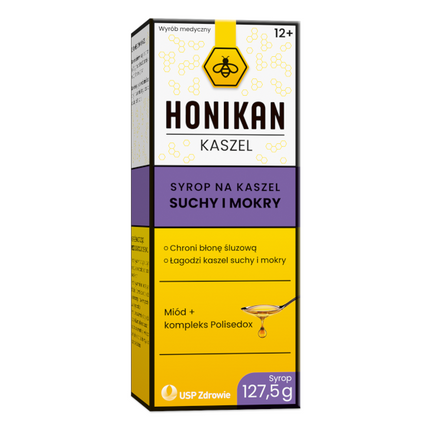 Honikan, syrop na kaszel suchy i mokry, 127,5 g - zdjęcie produktu