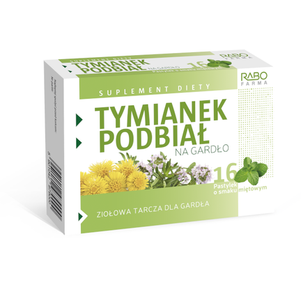Tymianek i Podbiał Rabofarma, 16 pastylek - zdjęcie produktu
