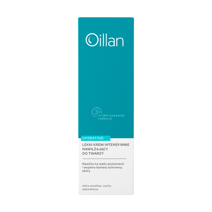 Oillan Hydrating, lekki krem intensywnie nawilżający do twarzy, 50 ml - KOSMETYK