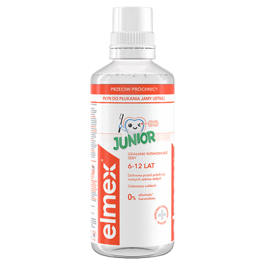 Elmex Junior, płyn do płukania jamy ustnej, 400 ml