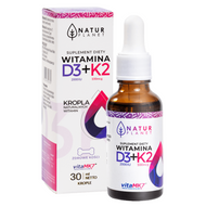 NaturPlanet Witamina D3 + K2 Forte, krople, 30 ml
