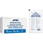 Apteo, Samoprzylepny jałowy plaster z opatrunkiem na rany cos-pores, 10 x 6 cm, 25 sztuk