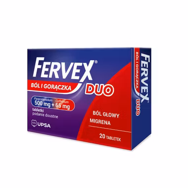 Fervex ból i gorączka DUO, 20 tabletek 
