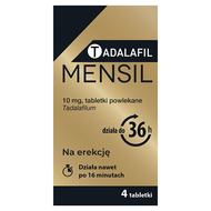 Tadalafil MENSIL, 10 mg, 4 tabletki powlekane