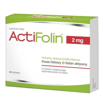 ActiFolin 2 mg, 30 tabletek powlekanych - zdjęcie produktu